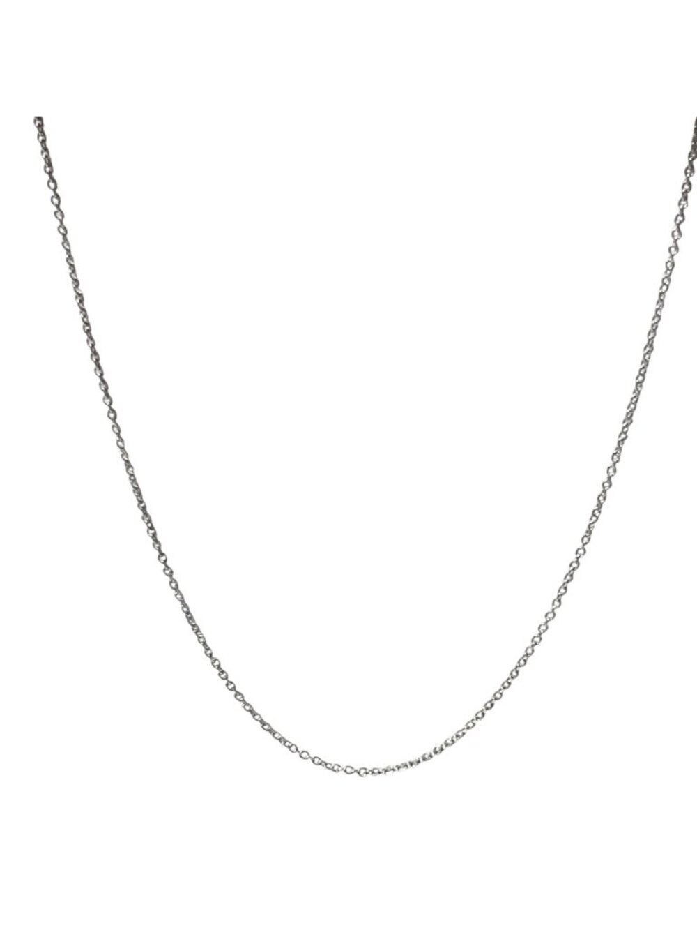 Vintage Silver Tone Chain Necklace Minimalist Classic Simple Fashion Jewelry